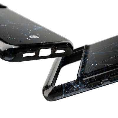 Black Tough Phone Case for Google Pixel - Arctic Neural Mesh
