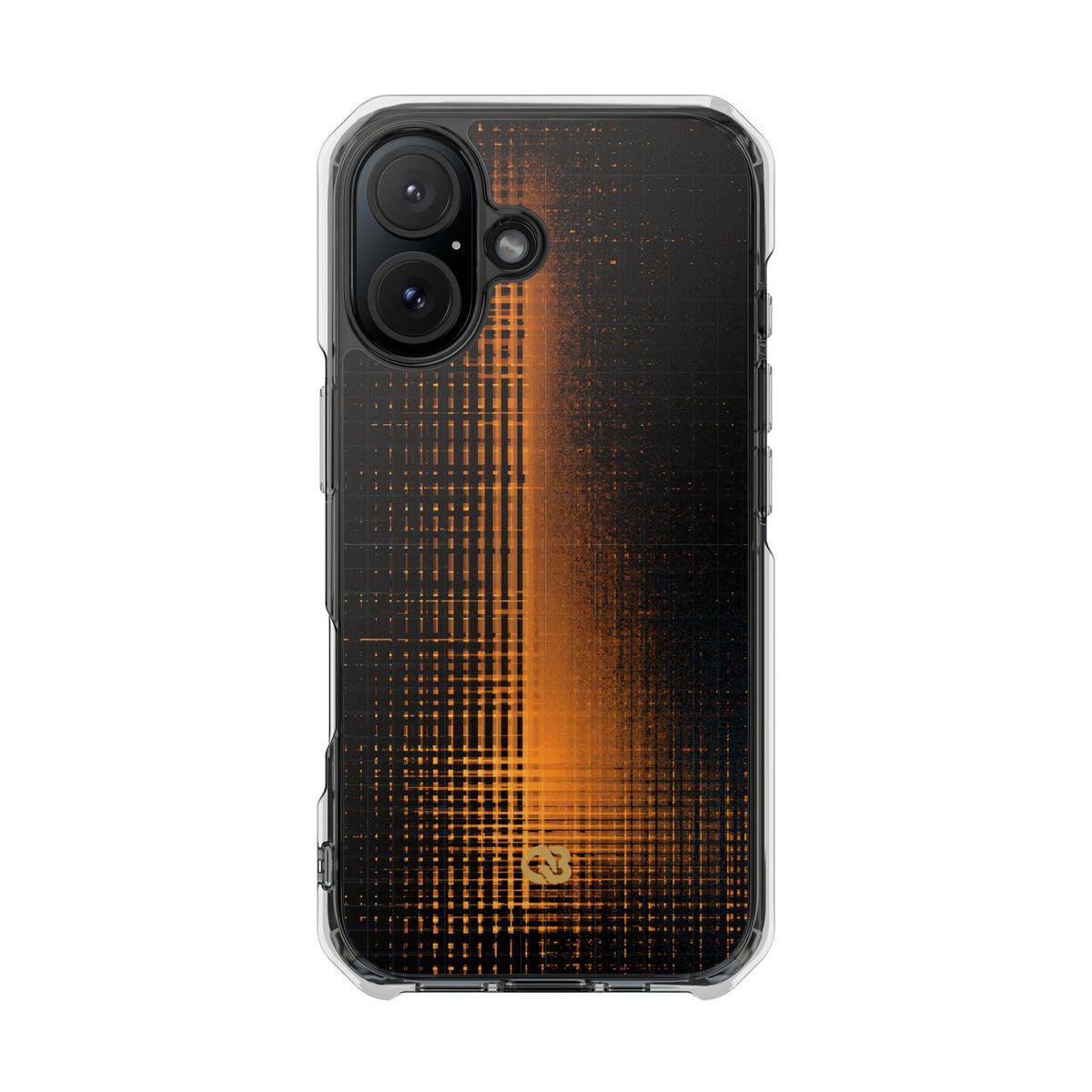Amber Frequency · Clear Impact Magnetic Phone Case for iPhone · Orange