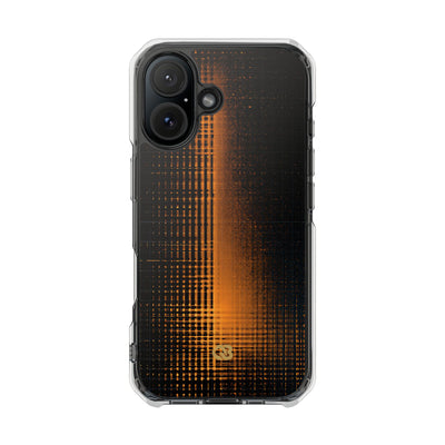 Amber Frequency · Clear Impact Magnetic Phone Case for iPhone · Orange
