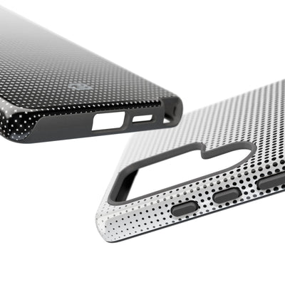 Black Tough Phone Case for Samsung - Obsidian Halftone Flux