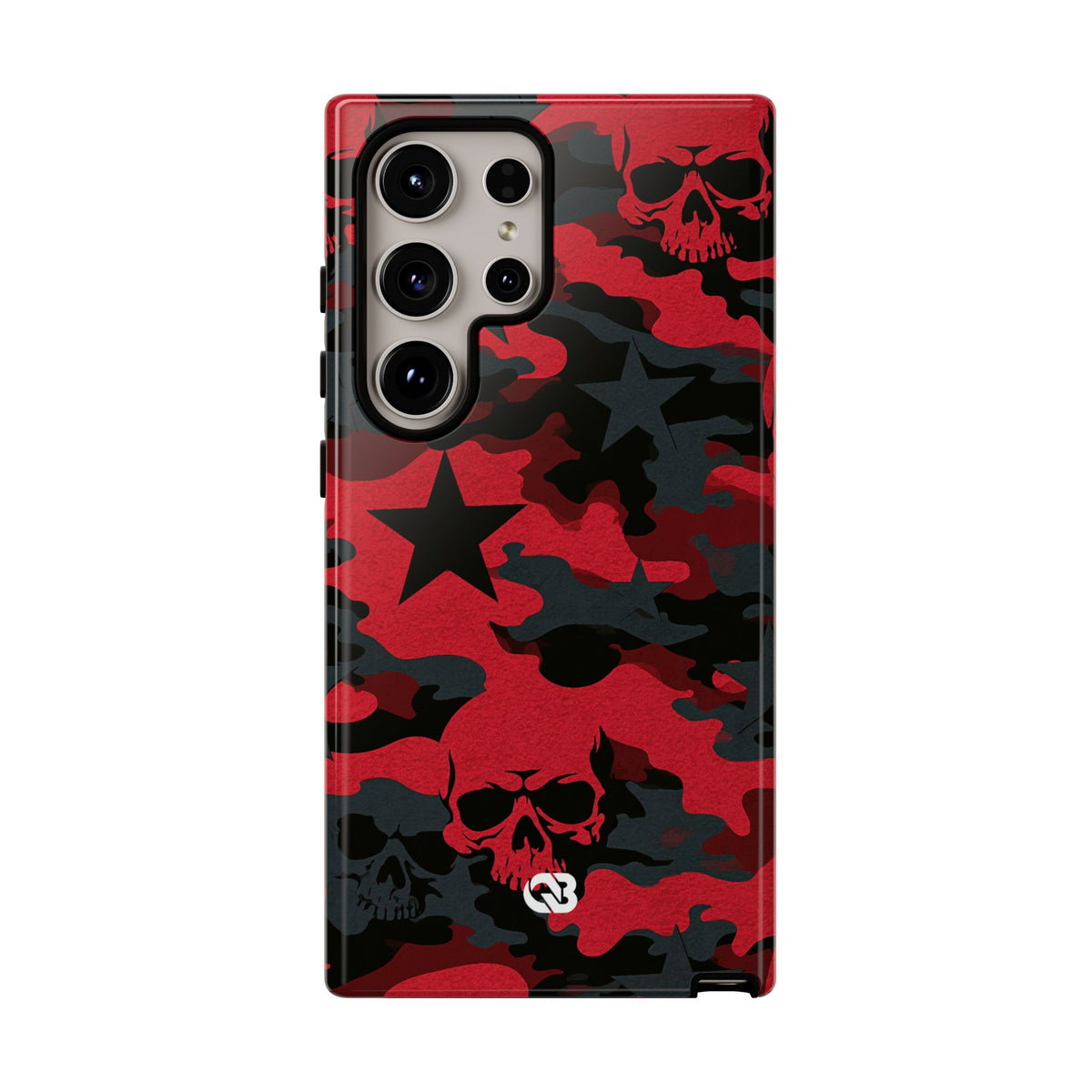 Crimson Skull Camo · Tough Phone Case for Samsung · Red