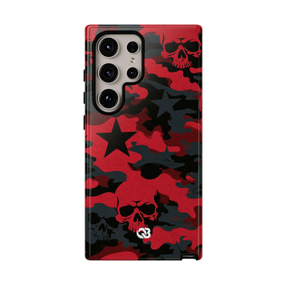 Crimson Skull Camo · Tough Phone Case for Samsung · Red