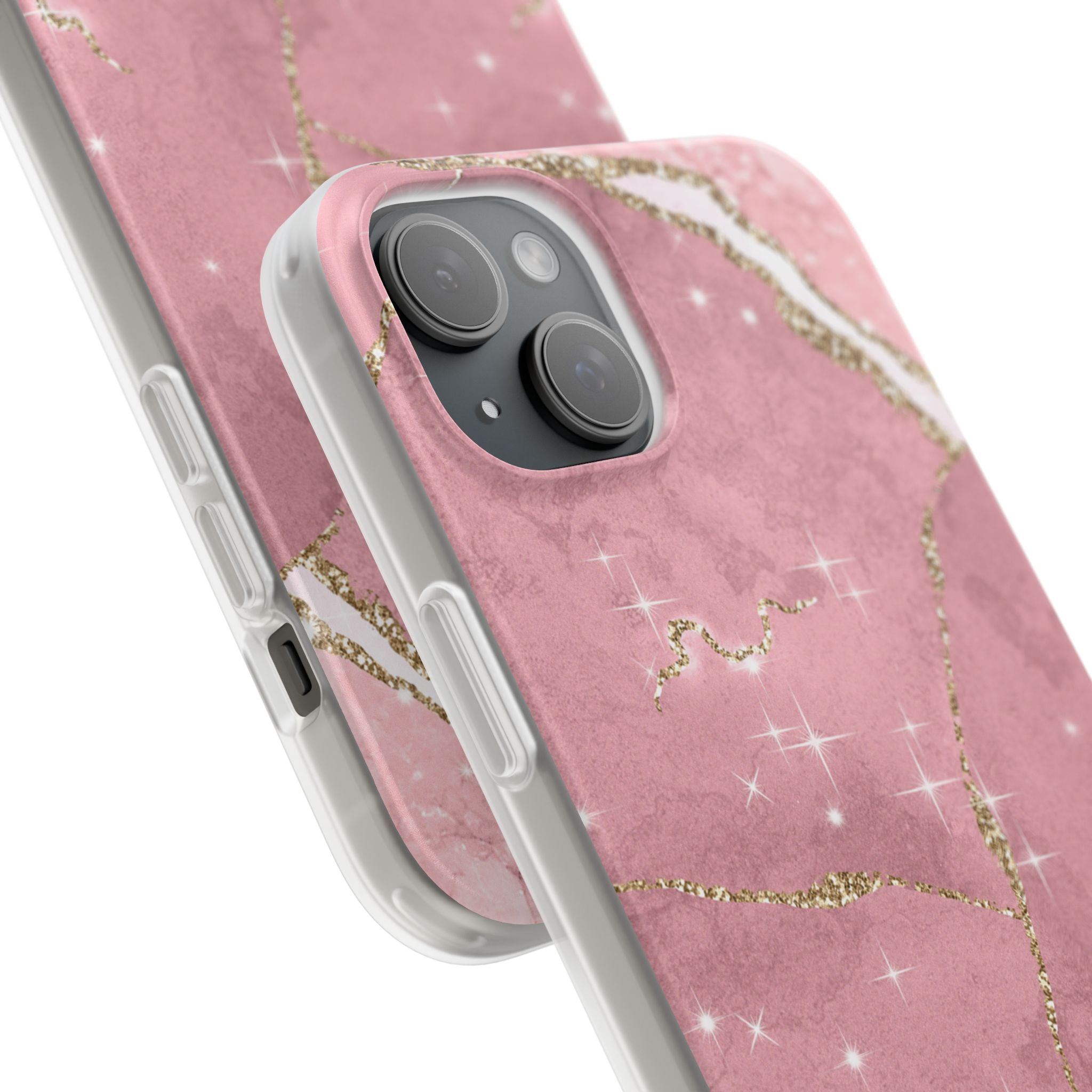 Rose Sparkle Marble · Soft Coque de téléphone pour iPhone