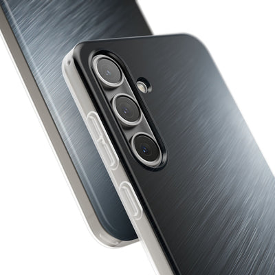 Grey Lite Phone Case for Samsung - Charcoal Brushed Steel