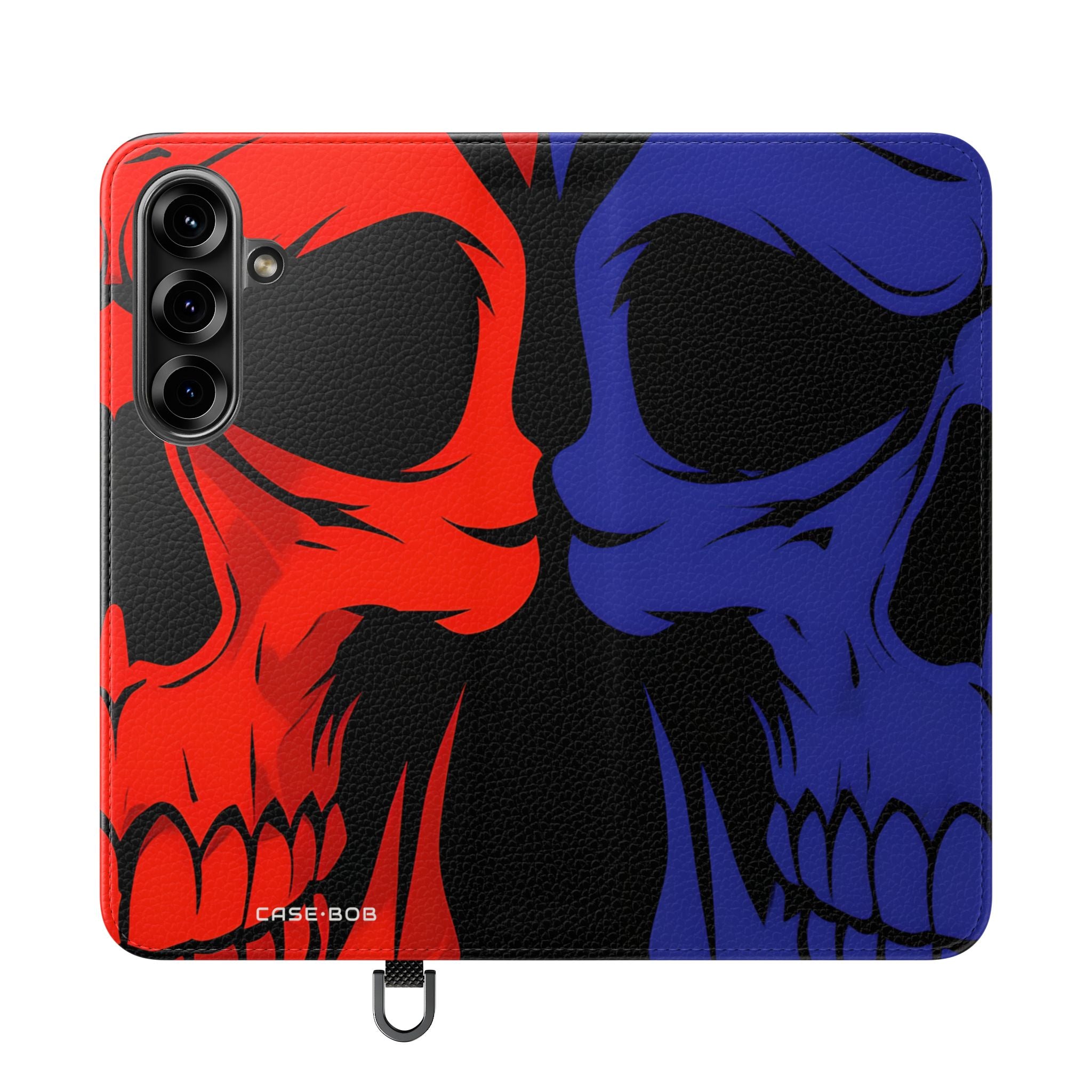 Dual Skulls RedBlue - Samsung S25 Case - Wallet