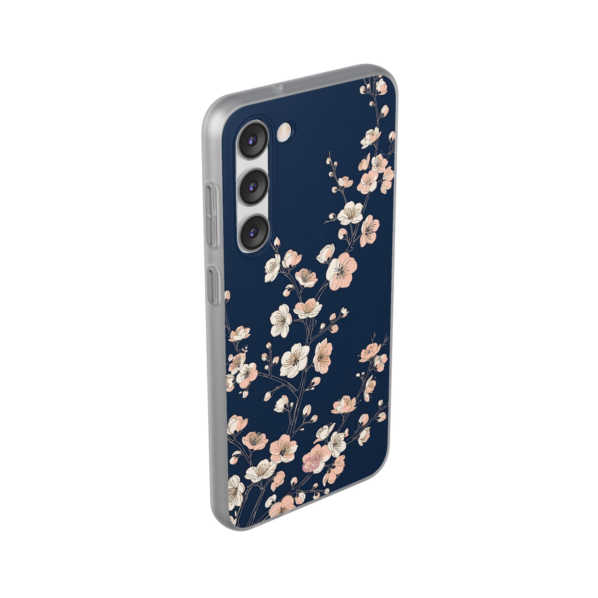 Blue Lite Phone Case for Samsung - Midnight Peach Sakura