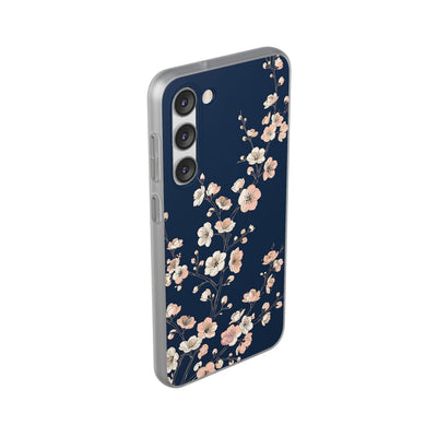 Blue Lite Phone Case for Samsung - Midnight Peach Sakura