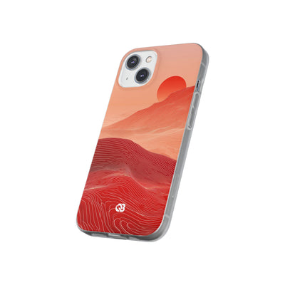Red Lite Phone Case for iPhone - Crimson Ridge Lines