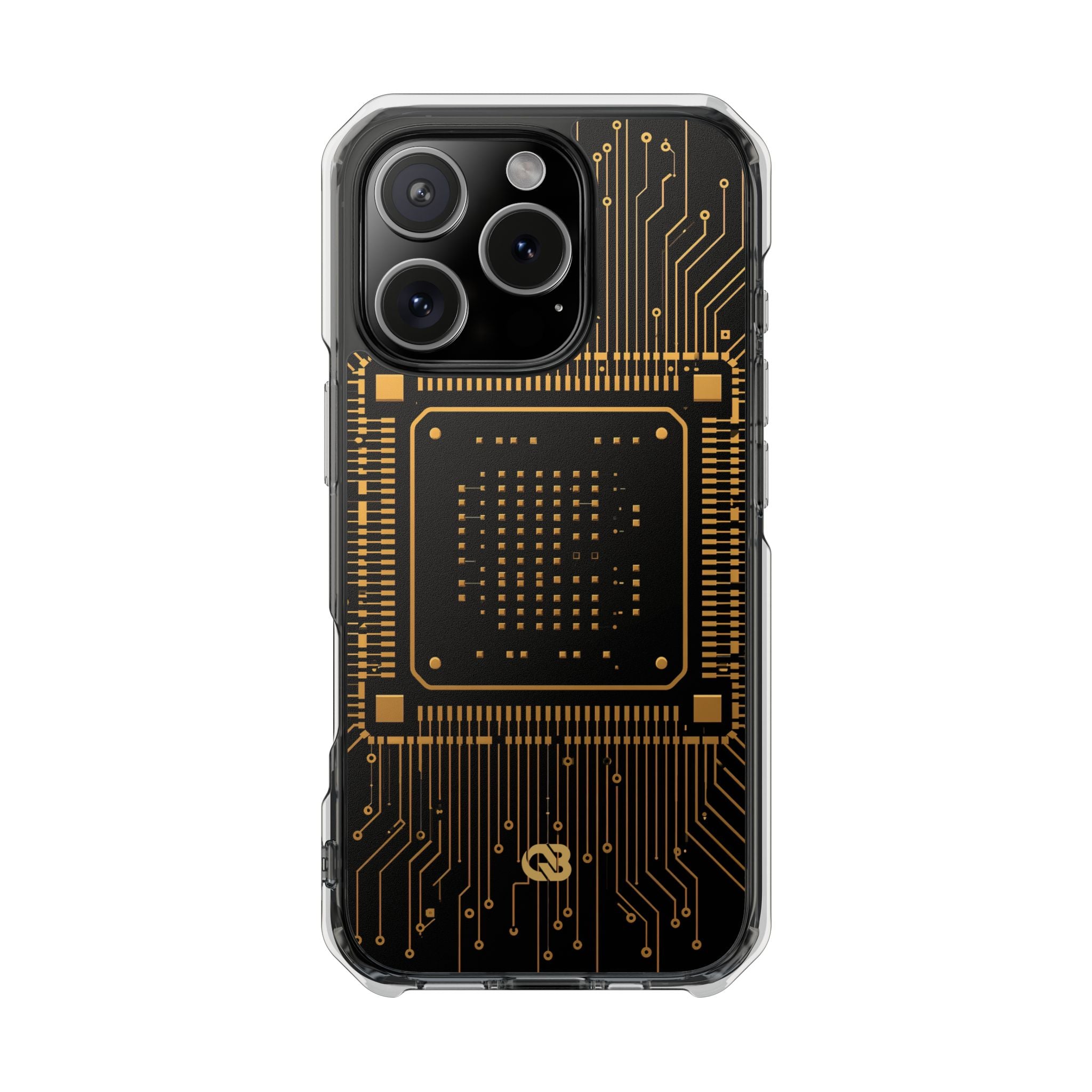 Gold Impact MagSafe Phone Case for iPhone - Cyber Gold Processor