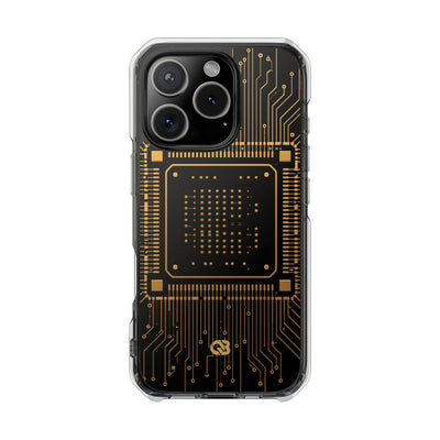Gold Impact MagSafe Phone Case for iPhone - Cyber Gold Processor
