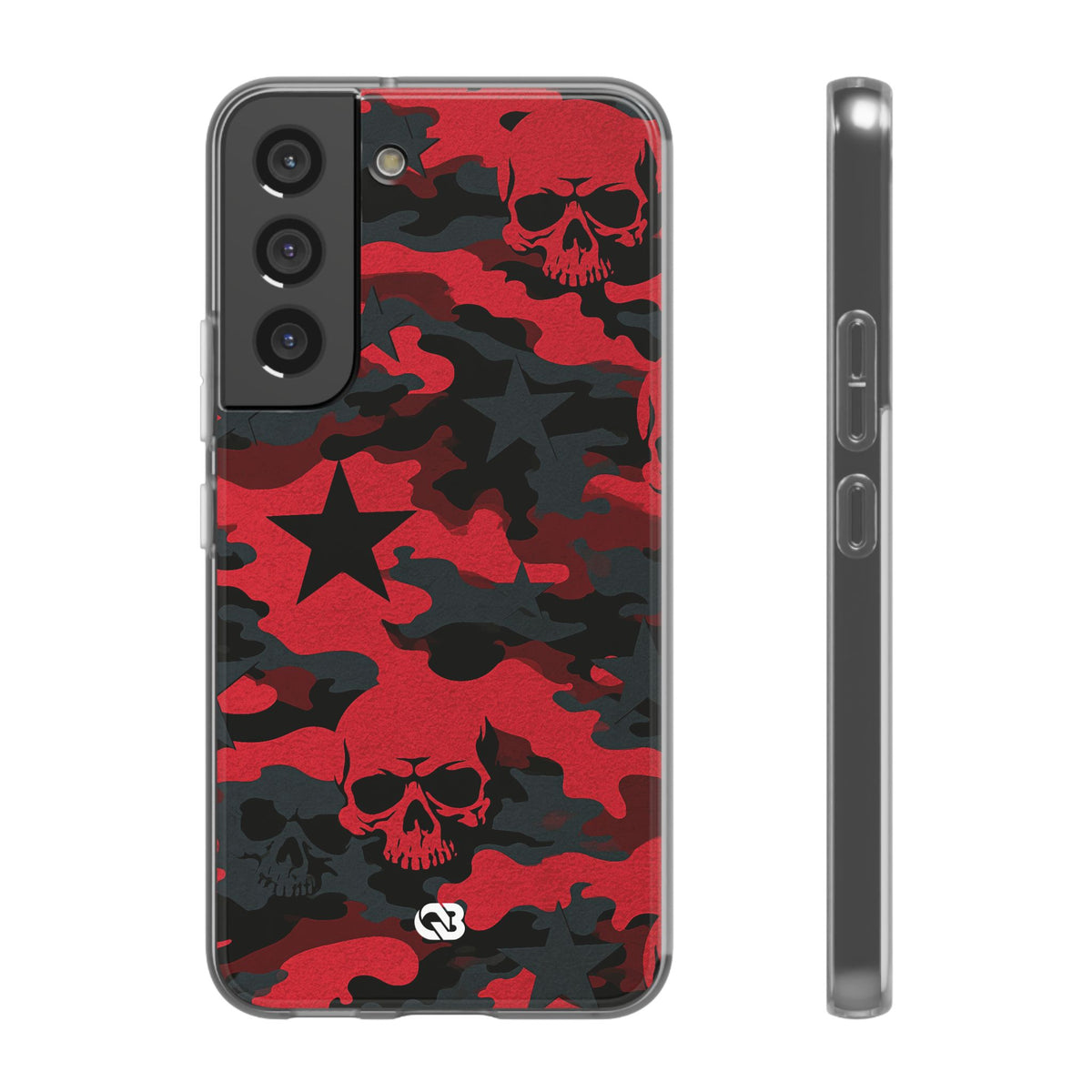 Crimson Skull Camo · Lite Phone Case for Samsung · Red