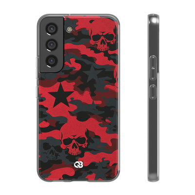 Crimson Skull Camo · Lite Phone Case for Samsung · Red