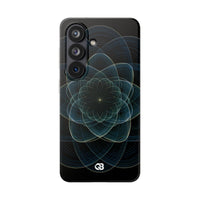 Blue Lite Phone Case for Samsung - Celestial Wireframe Bloom