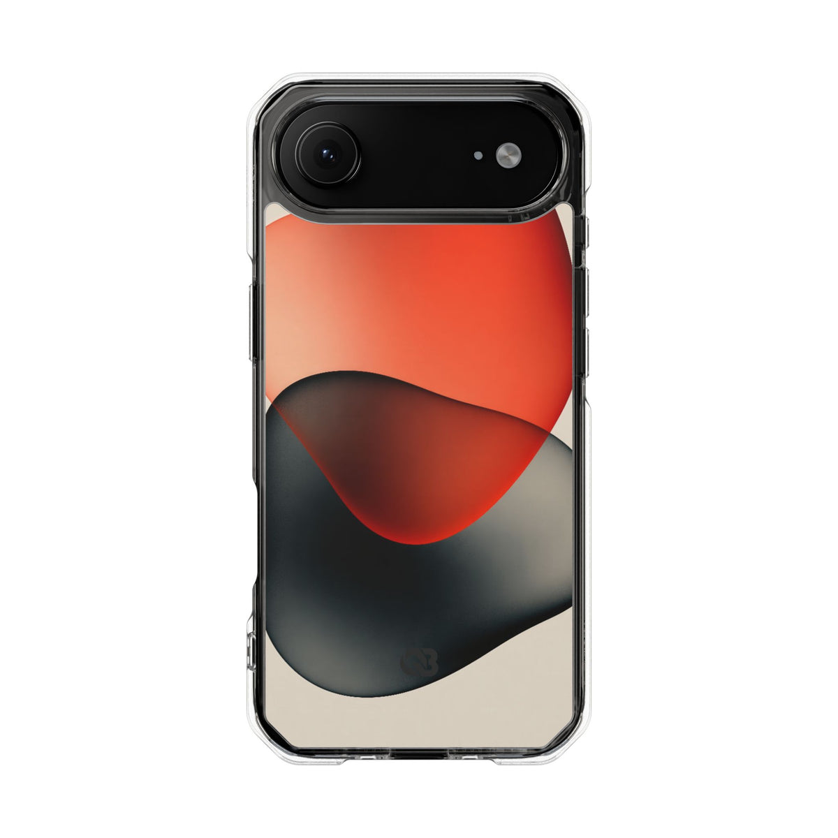 Translucent Crimson Form · Clear Impact Magnetic Phone Case for iPhone · Red