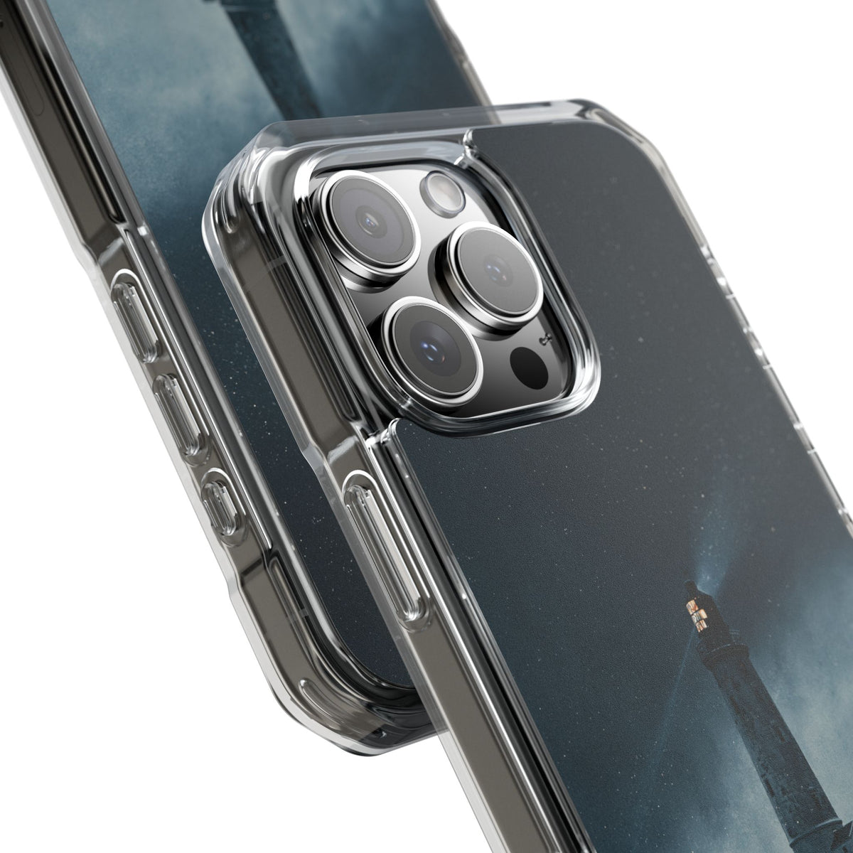 Nordic Coastal Beacon · Clear Impact Magnetic Phone Case for iPhone · Blue