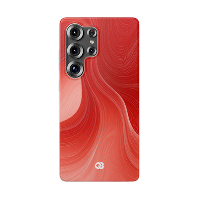 Red Lite Phone Case for Samsung - Crimson Silk Strands