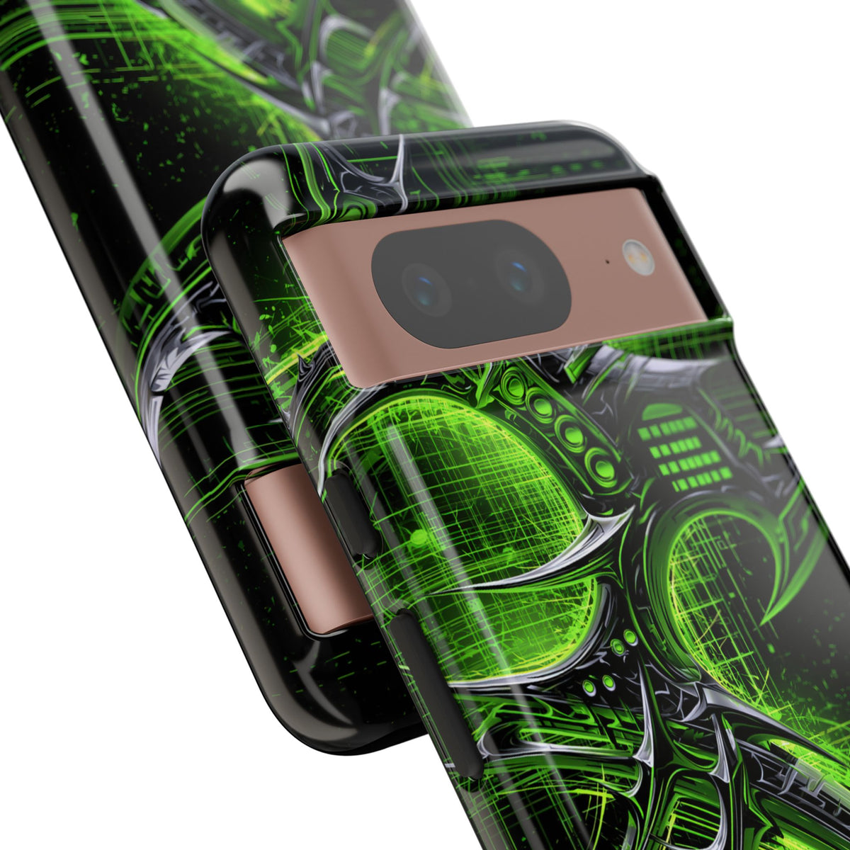 Cyber Sigil Grid · Tough Phone Case for Pixel ·  Green