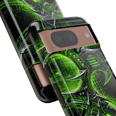 Cyber Sigil Grid · Tough Phone Case for Pixel ·  Green