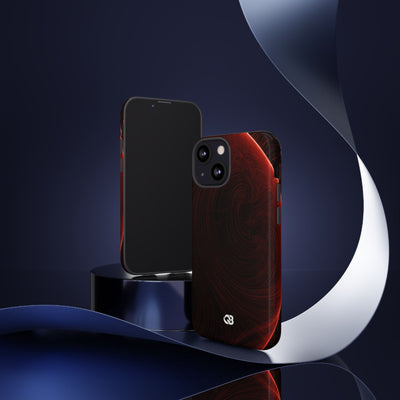 Crimson Solar Horizon · Tough Phone Case for iPhone · Red