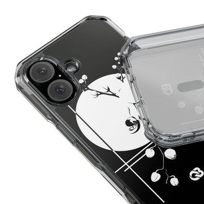 Nocturne Orchid Bloom · Clear Impact Magnetic Phone Case for iPhone ·  Black