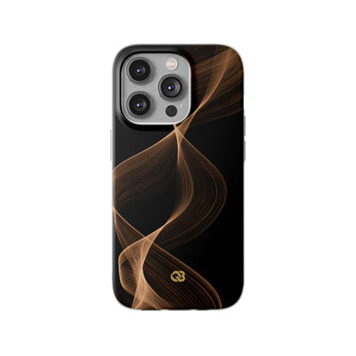 Brown Lite Phone Case for iPhone - Copper Silk Wave