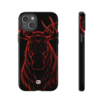 Nordic Moose Contour · Tough Phone Case for iPhone · Red