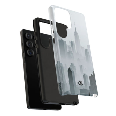 Grey Tough Phone Case for Samsung - Steel Mist Skyline