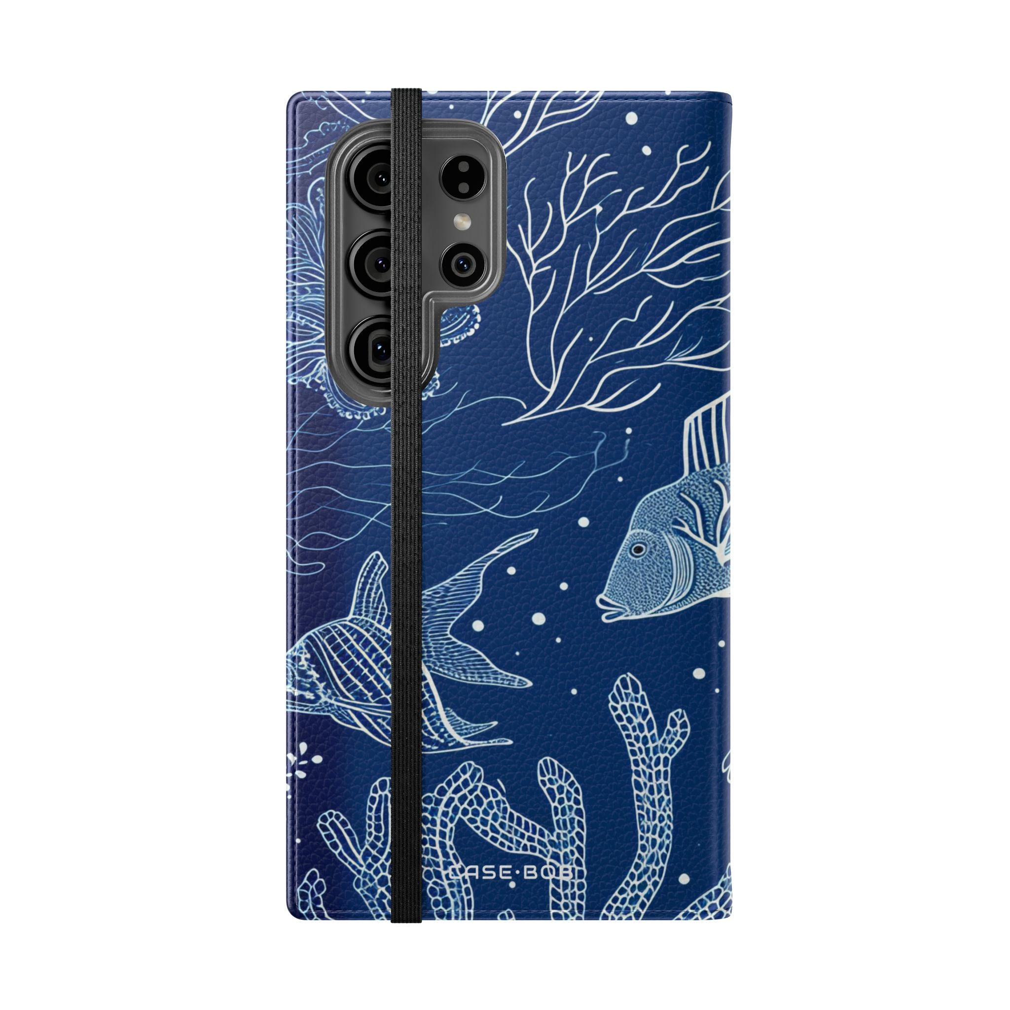 Blauwe Schaal Riff - Samsung S23 Ultra Case - Portemonnee