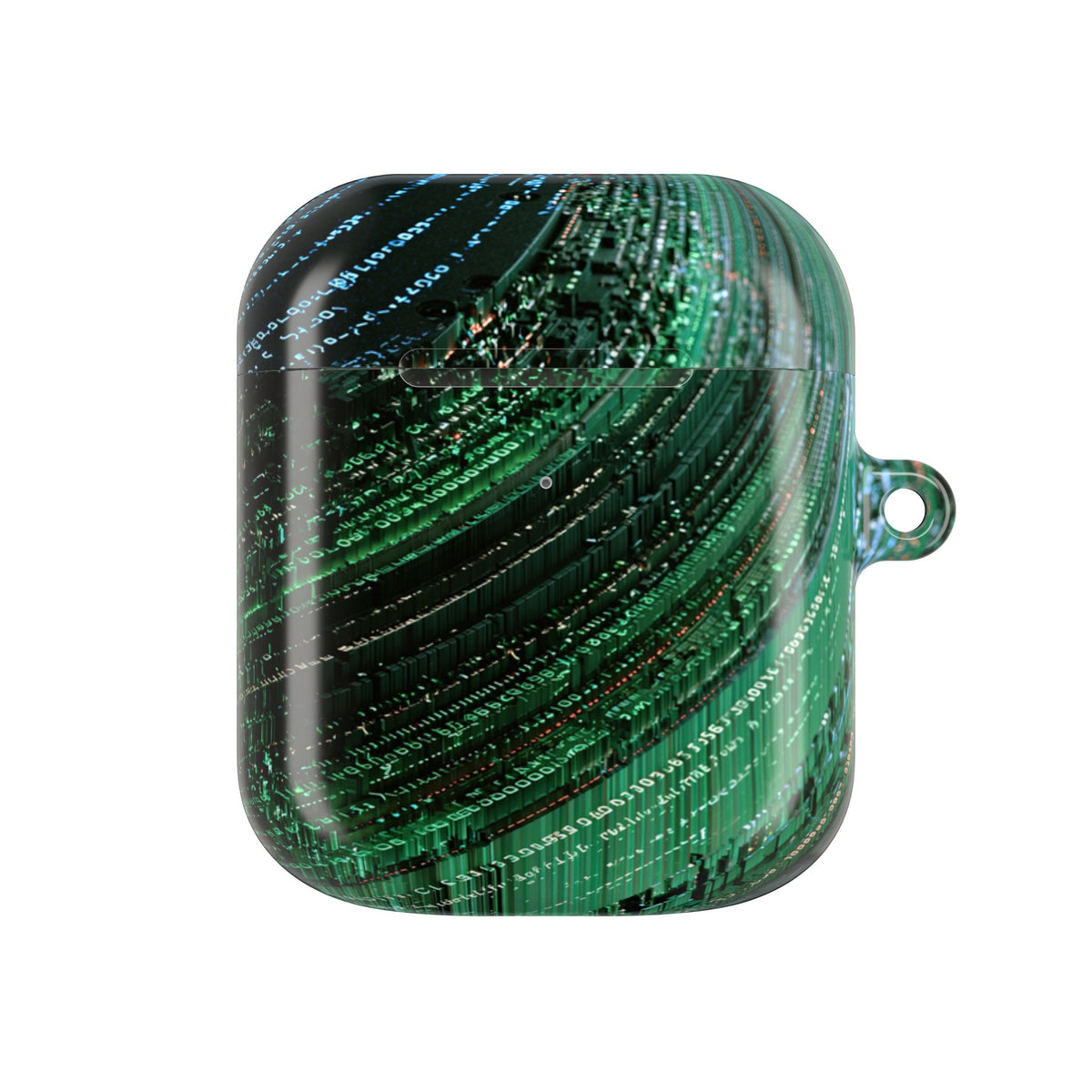 Orbital Data Stream · Hard Case for AirPods & AirPods Pro · Green