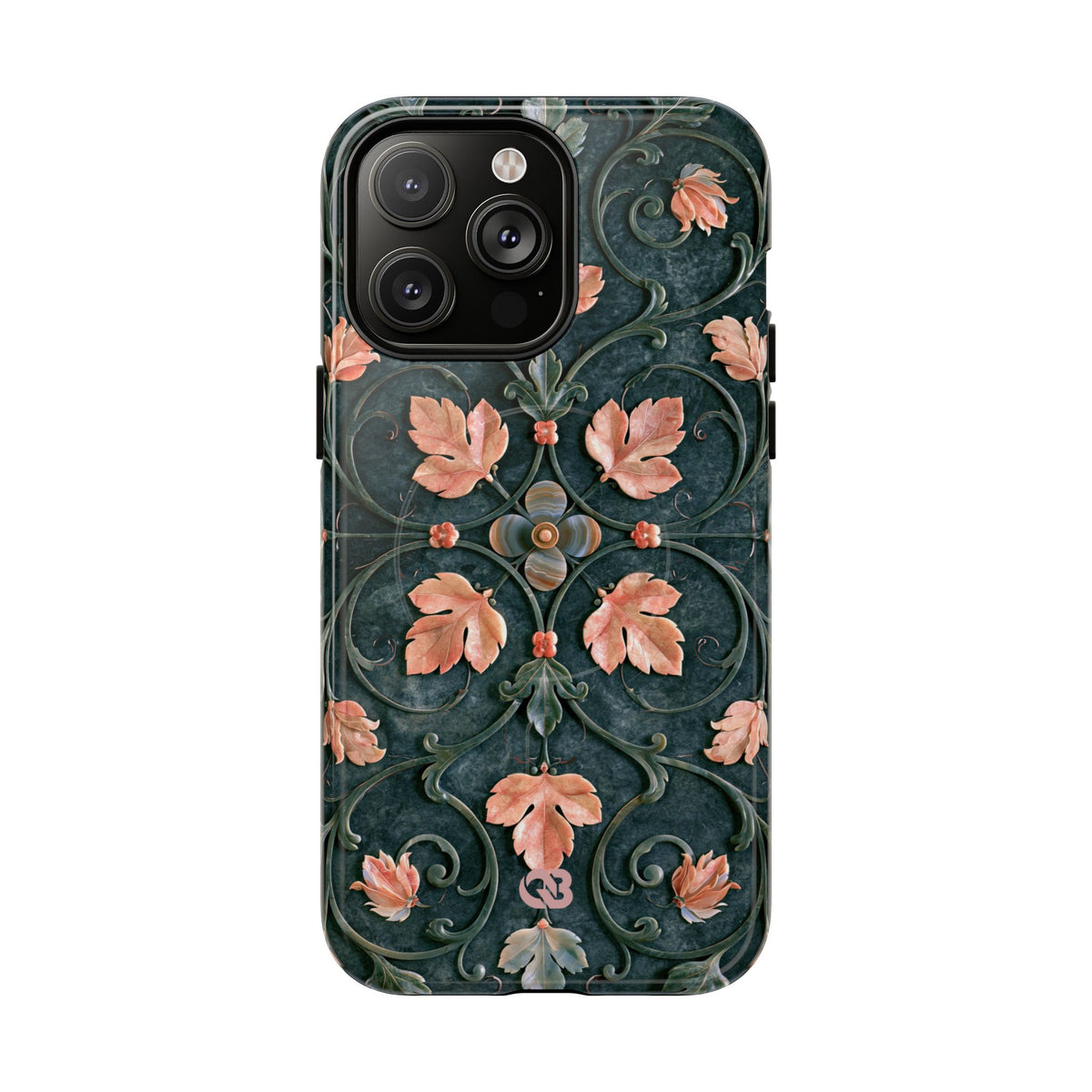 Florentine Rose Arabesque · Tough 2.0 Magnetic Phone Case for iPhone · Green