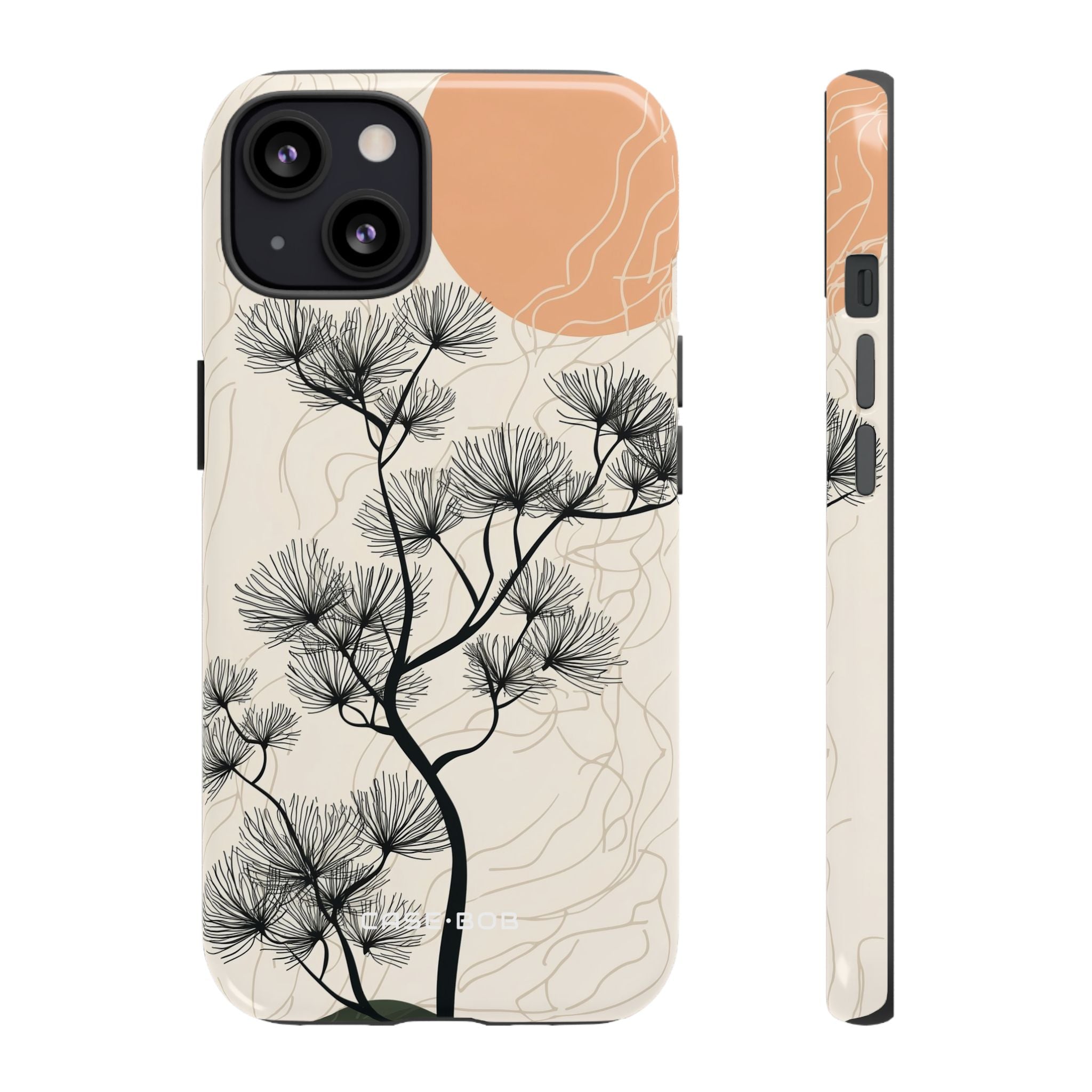 Spiky Tree Sunset iPhone 13 Case - Tough