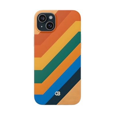 Retro Ridge Lines · Soft Phone Case for iPhone