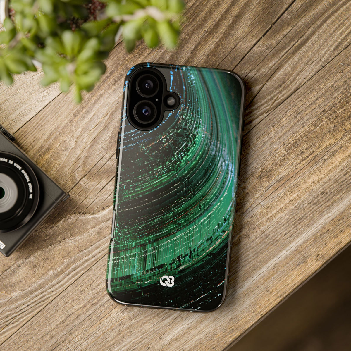 Orbital Data Stream · Tough Phone Case for iPhone · Green