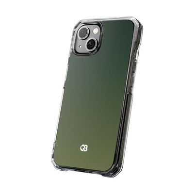 Evergreen Gradient · Clear Impact Magnetic Phone Case for iPhone ·  Green