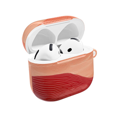 Crimson Dune Horizon · Hard Case for AirPods & AirPods Pro · Red
