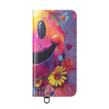 Smiley Bloom Drip - Samsung S25+ Case - Wallet