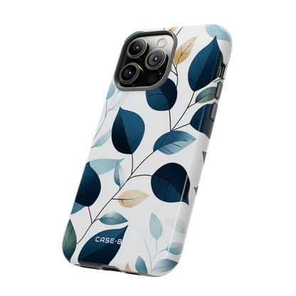 Navy Leaf Veins iPhone 14 Pro Max Case - Tough