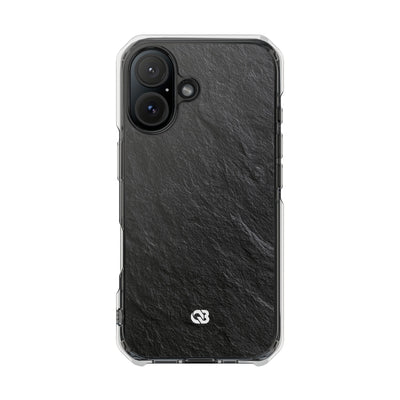 Black Impact MagSafe Phone Case for iPhone - Raw Obsidian Slate