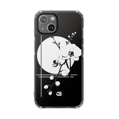 Black Impact MagSafe Phone Case for iPhone - Lunar Orchid Grid