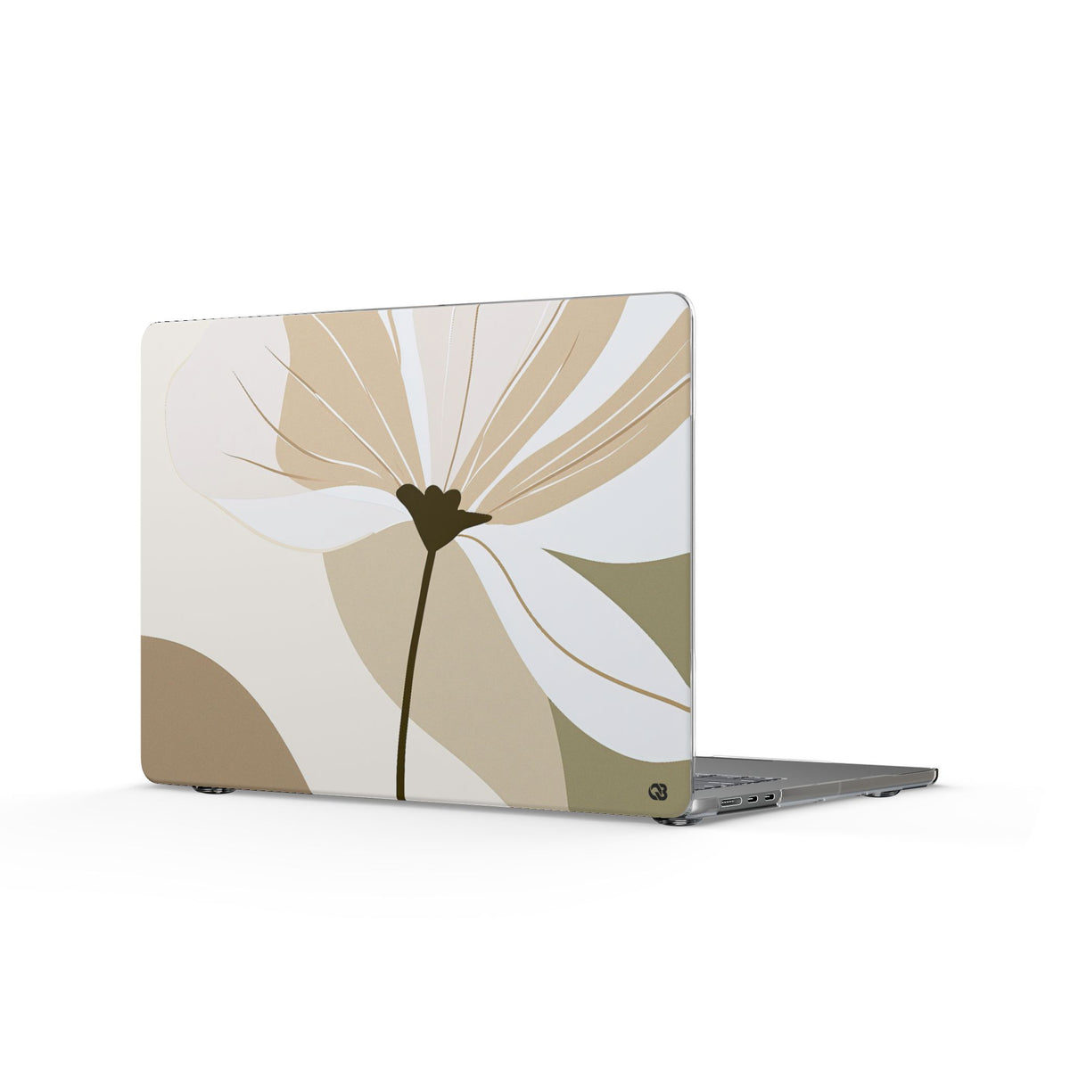 Soft Petal Bloom · Clear Hard Case for MacBook · Beige