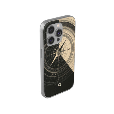 Beige Lite Phone Case for iPhone - Obsidian Nautical Blueprint