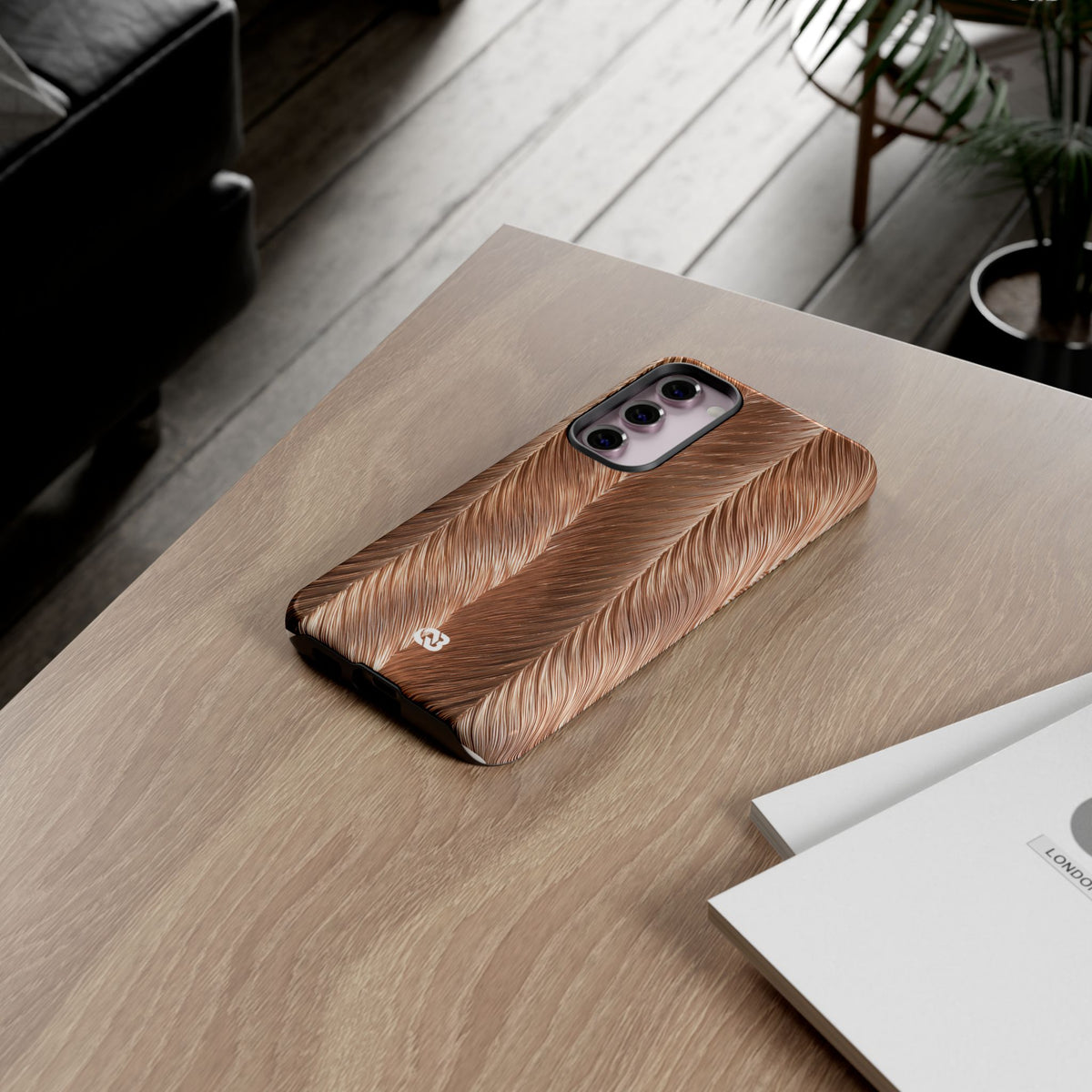 Rose Gold Weave · Tough Phone Case for Samsung · Brown