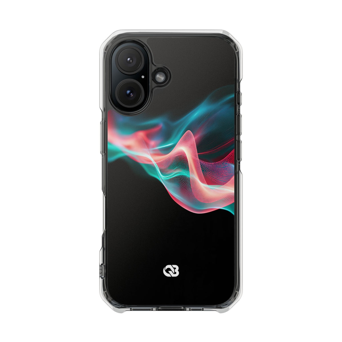 Digital Frequency · Clear Impact Magnetic Phone Case for iPhone · Black