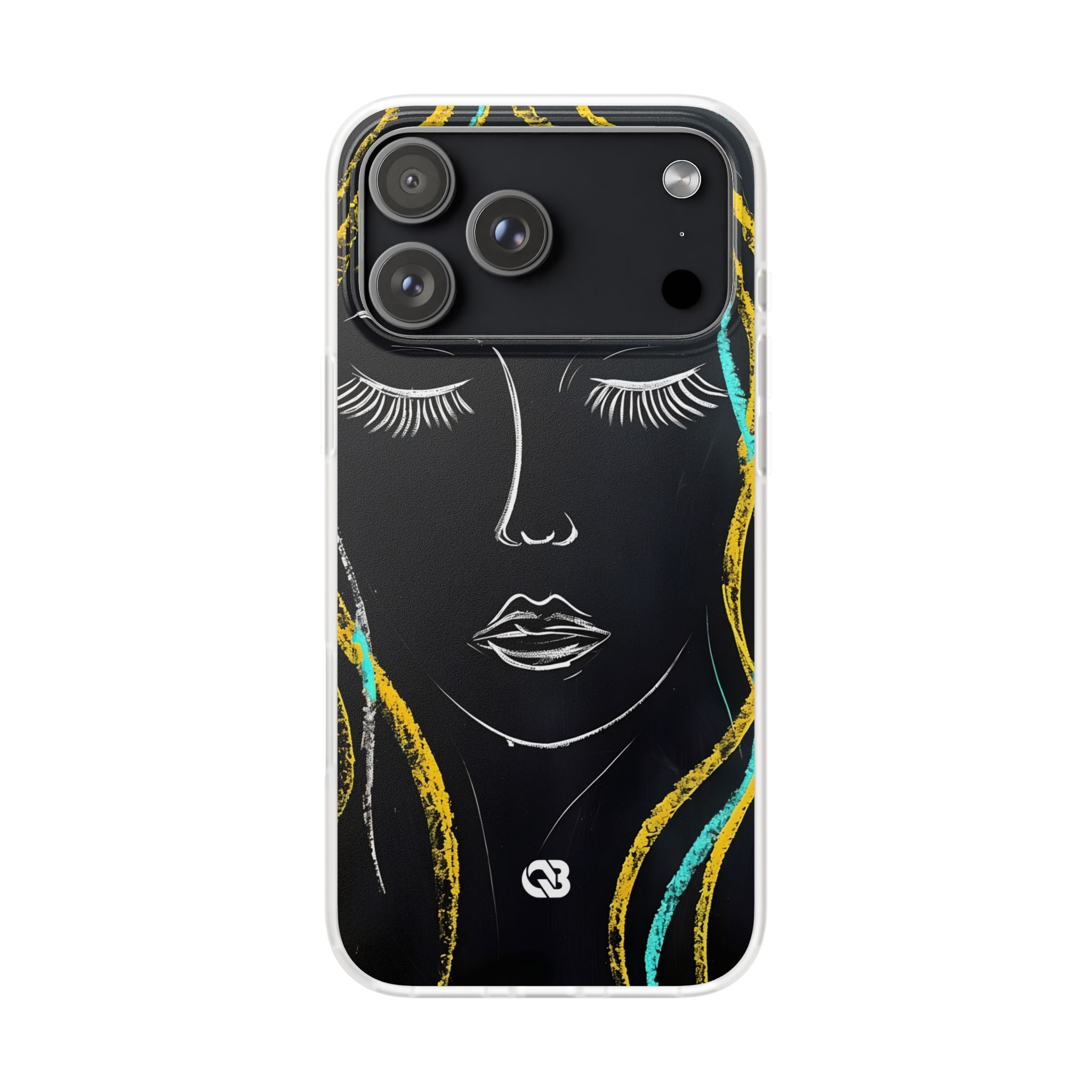 Obsidian Chalk Portrait · Soft Phone Case for iPhone