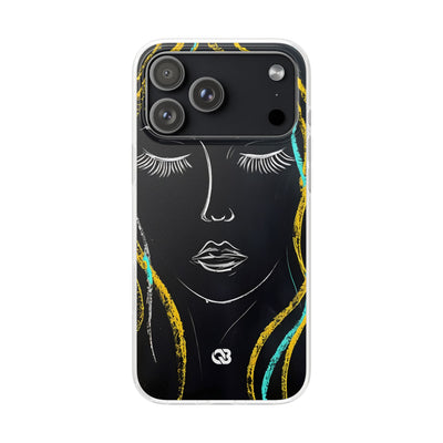 Obsidian Chalk Portrait · Soft Phone Case for iPhone