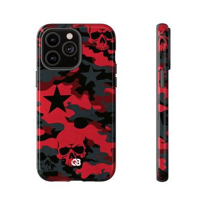 Crimson Skull Camo · Tough Phone Case for iPhone · Red