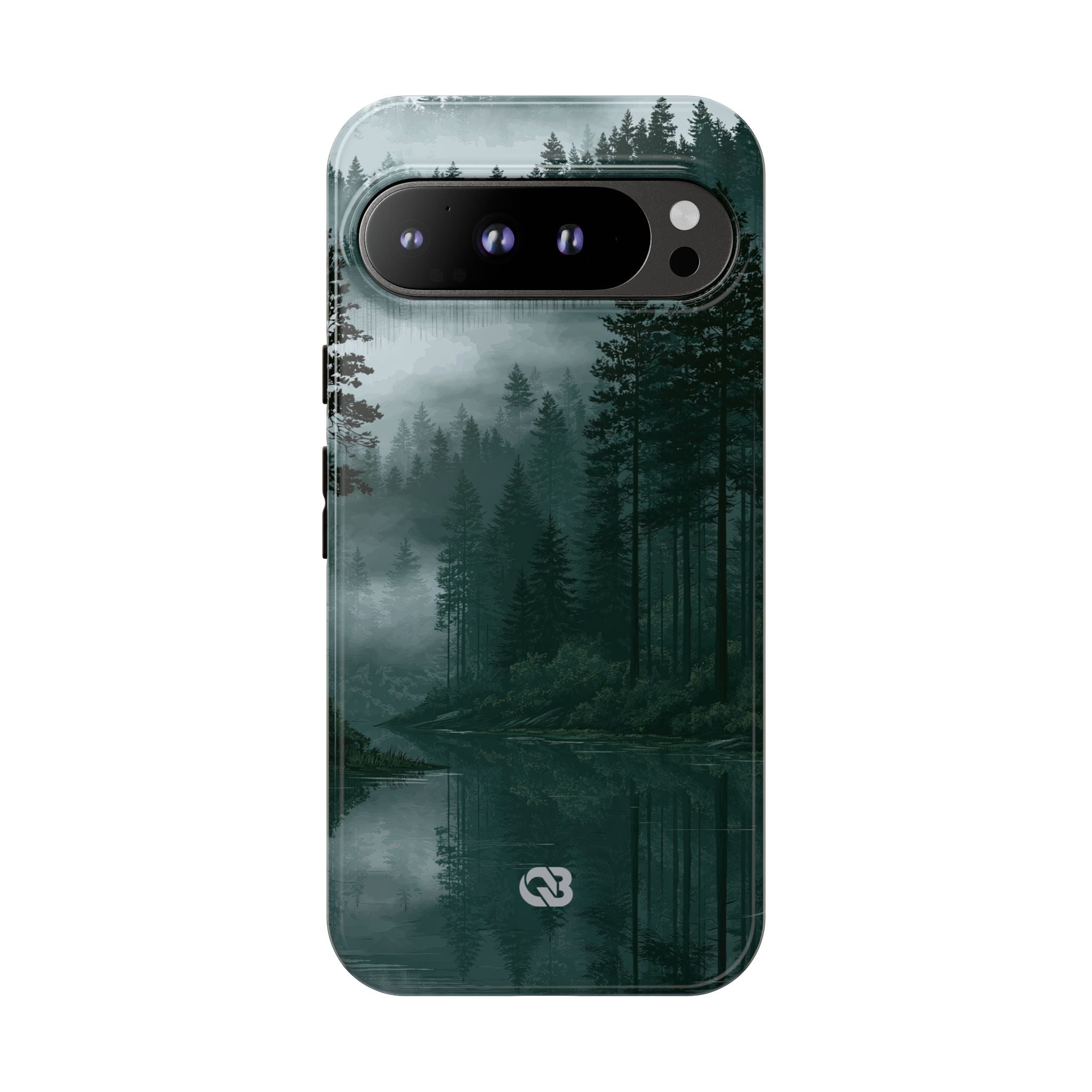 Green Tough Phone Case for Google Pixel - Misty Evergreen Mirror