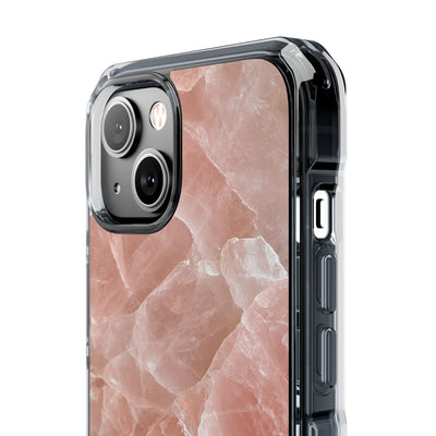 Rose Quartz Facet · Clear Impact Magnetic Phone Case for iPhone · Pink