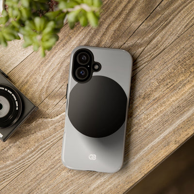 Grey Tough Phone Case for iPhone - Matte Onyx Sphere