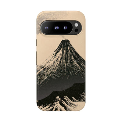 Beige Tough Phone Case for Google Pixel - Obsidian Ink Summit